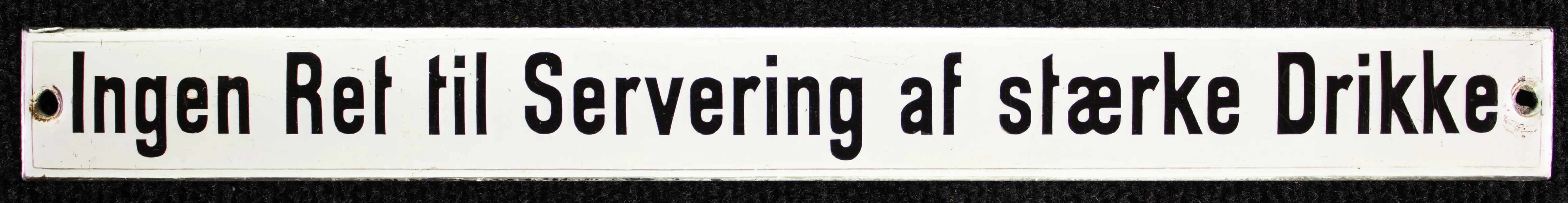 Ingen Ret til Servering af stærke Drikke