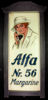 Alfa Nr. 56 Margarine - Glasskilt