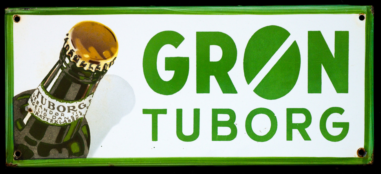 Grøn Tuborg dørskilt