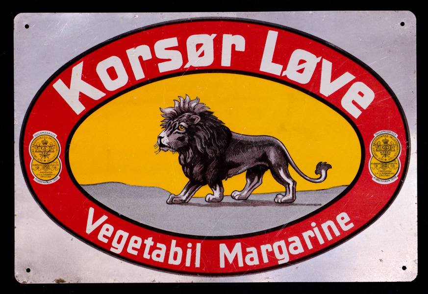 Korsør Løve Vegetabil Margarine Blikskilt