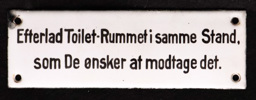 Efterlad Toilet-Rummet