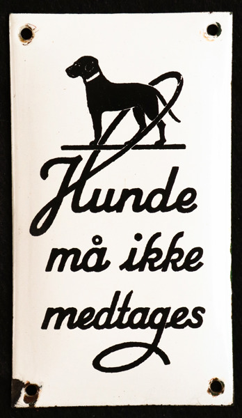 Hunde må ikke medtages