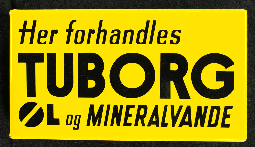 Tuborg ØL og Mineralvande - Gul bundfarve