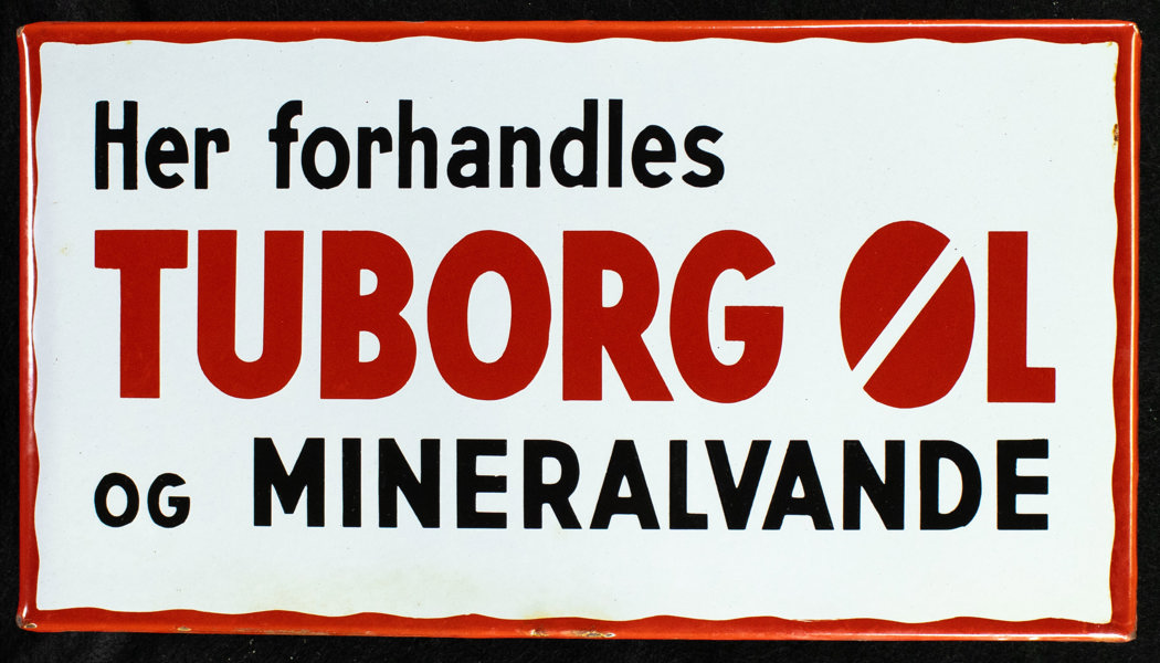Tuborg Øl og Mineralvande - Hvid bundfarve