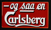 Carlsberg Vinkelskilt - Rød bundfarve