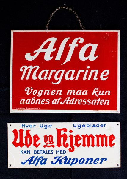 Rød Alfa blik + Alfa kuponter (2 stk.)