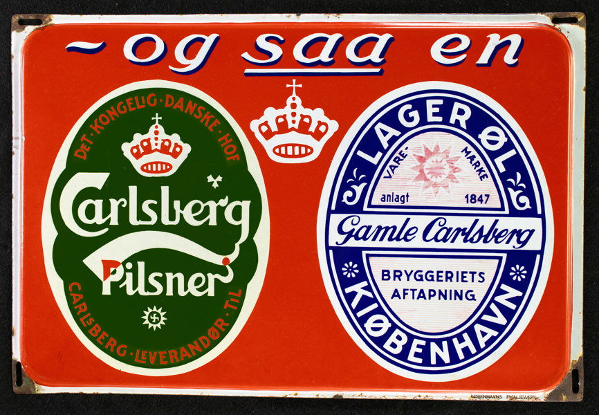 Carlsberg Etiketskilt - Og Saa En