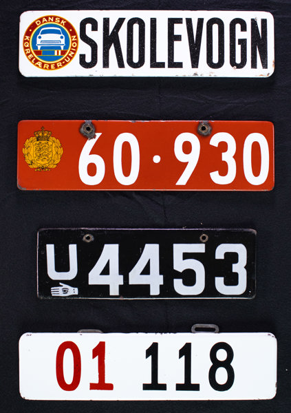 Nummerplader (4 stk.)