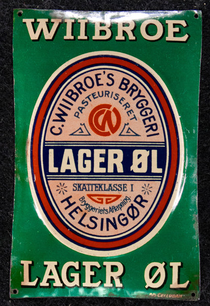 Wiibroe Lager ØL Dørskilt