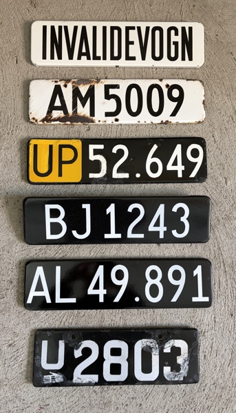 Nummerplader (6 stk.)