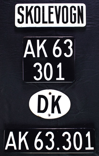 Nummerplader Skolevogn (4 stk.)