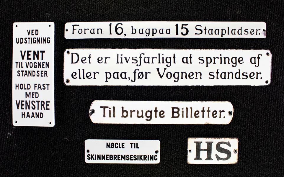 Sporvognsskilte (6 stk.)