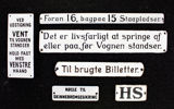 Sporvognsskilte (6 stk.)