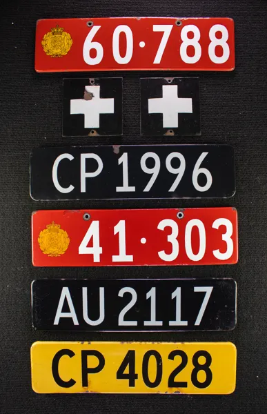 Nummerplader (7 stk)