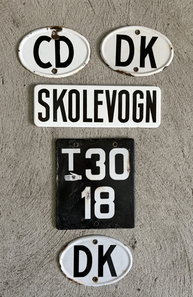 Nummerplader - Lot (5 stk.)
